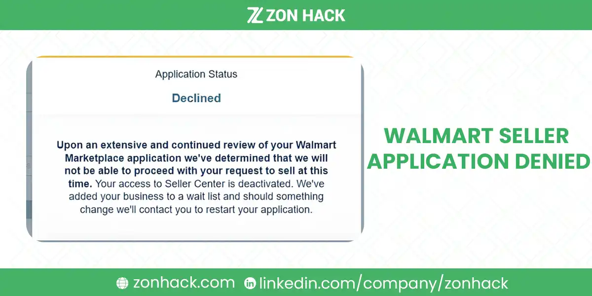 Walmart Seller Application Denied